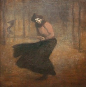 Femme dans le vent, Steinlen